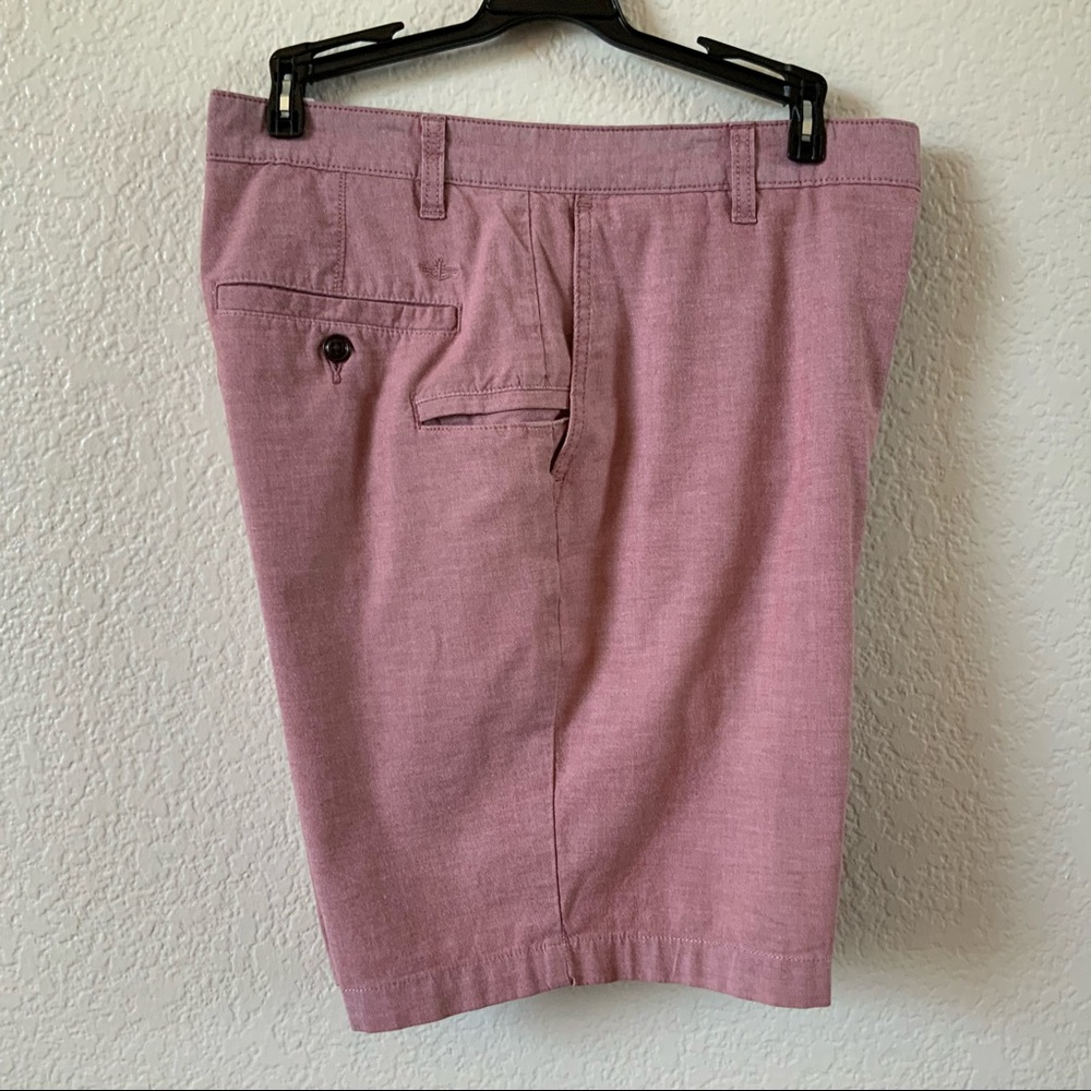 Dockers Muted Red Flat Front Shorts, Sz